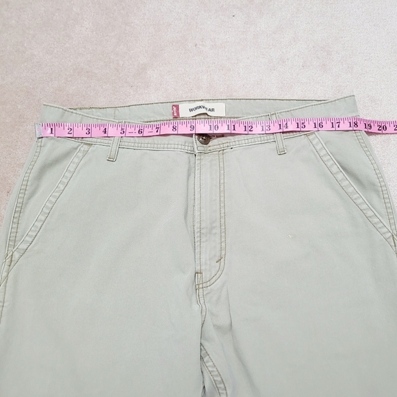 LEVI'S Men's Workwear Pants Loose Bootcut 100% Cotton Size 36x34 Khaki Color - Picture 5 of 9